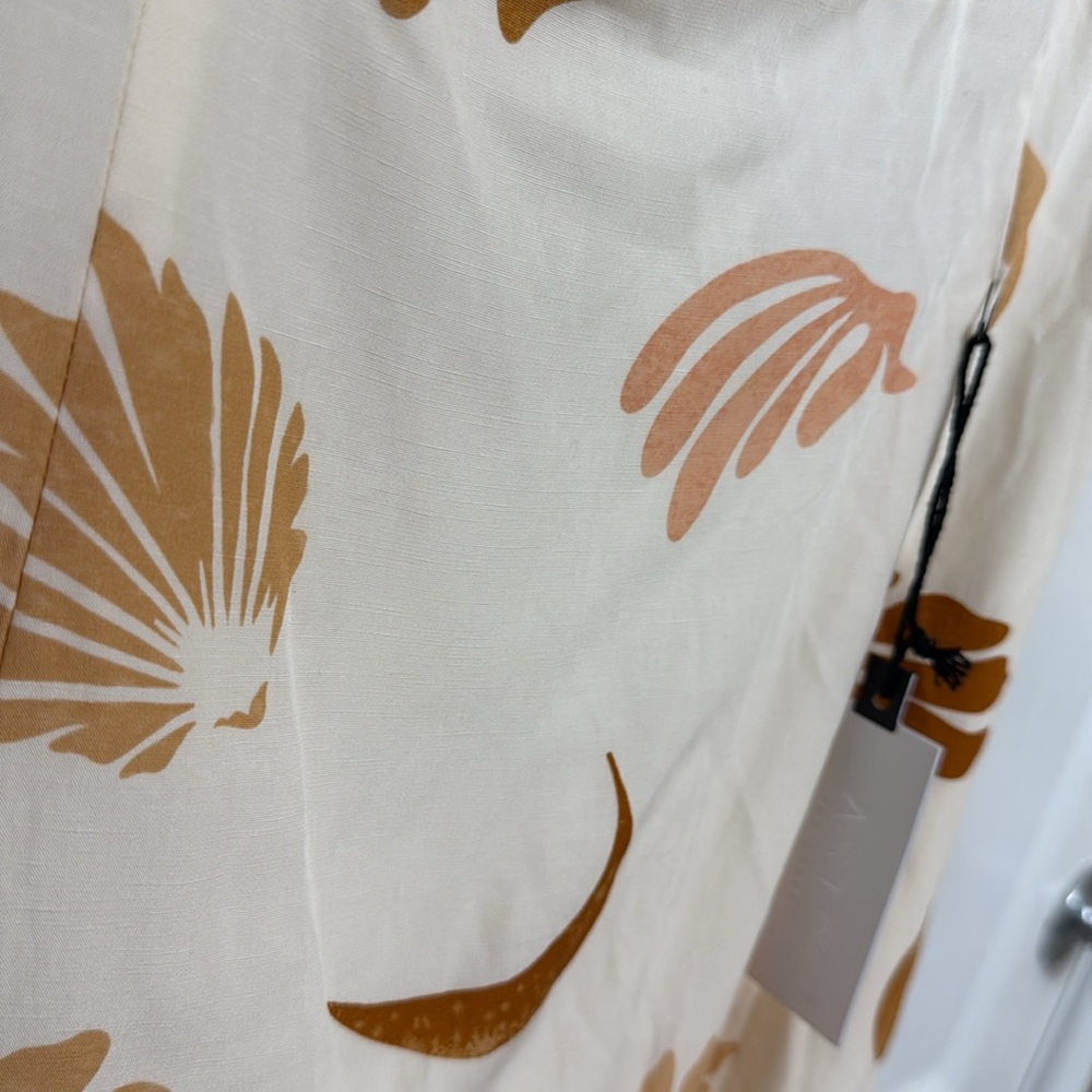 🍓🆕ASTR 
Elegant Cream and Brown Patterned Dress🆕🍓 - Picture 13 of 17